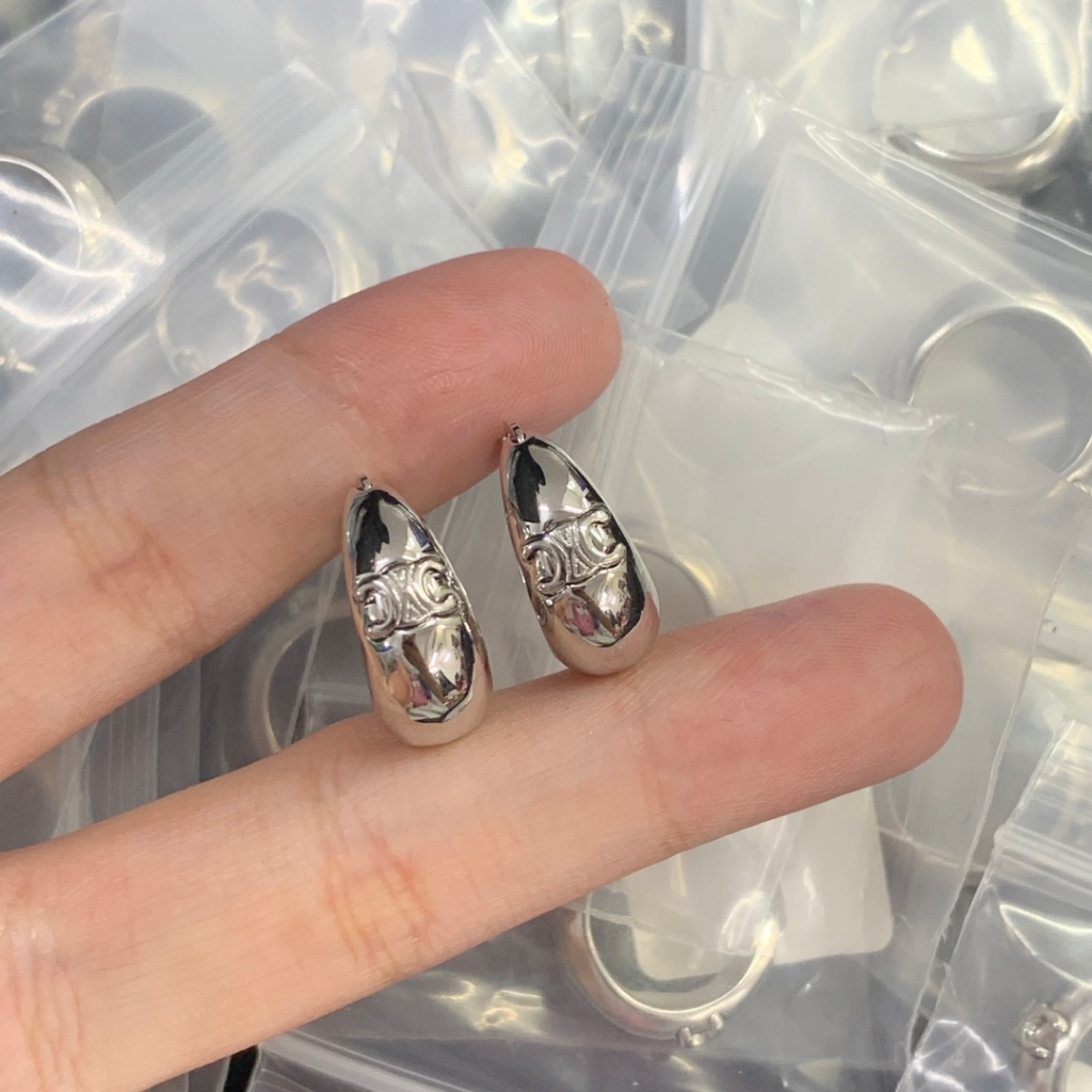 Celine Mini CZ Raindrop Earring, Silver main image 1