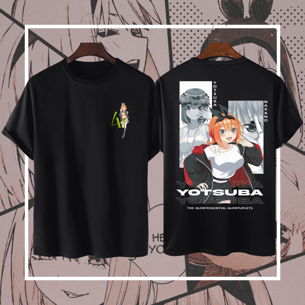 Jual Krone Kaos Anime Gotobun No Hanayome Nakano Yotsuba Katun Premium 24s Oversize Pria Dewasa 5660