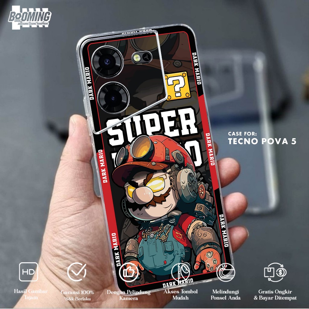 Jual Case Tecno Pova 5 Casing Tecno Pova 5 Motif DARK MARIO - Clear ...