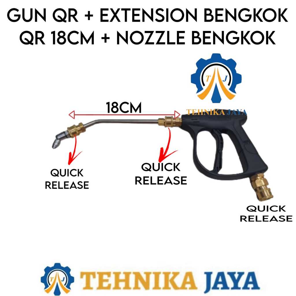 Jual Gun Jet Cleaner IKURA QRJ 150 Bar + Pipa Extension Cuci AC Gun ...