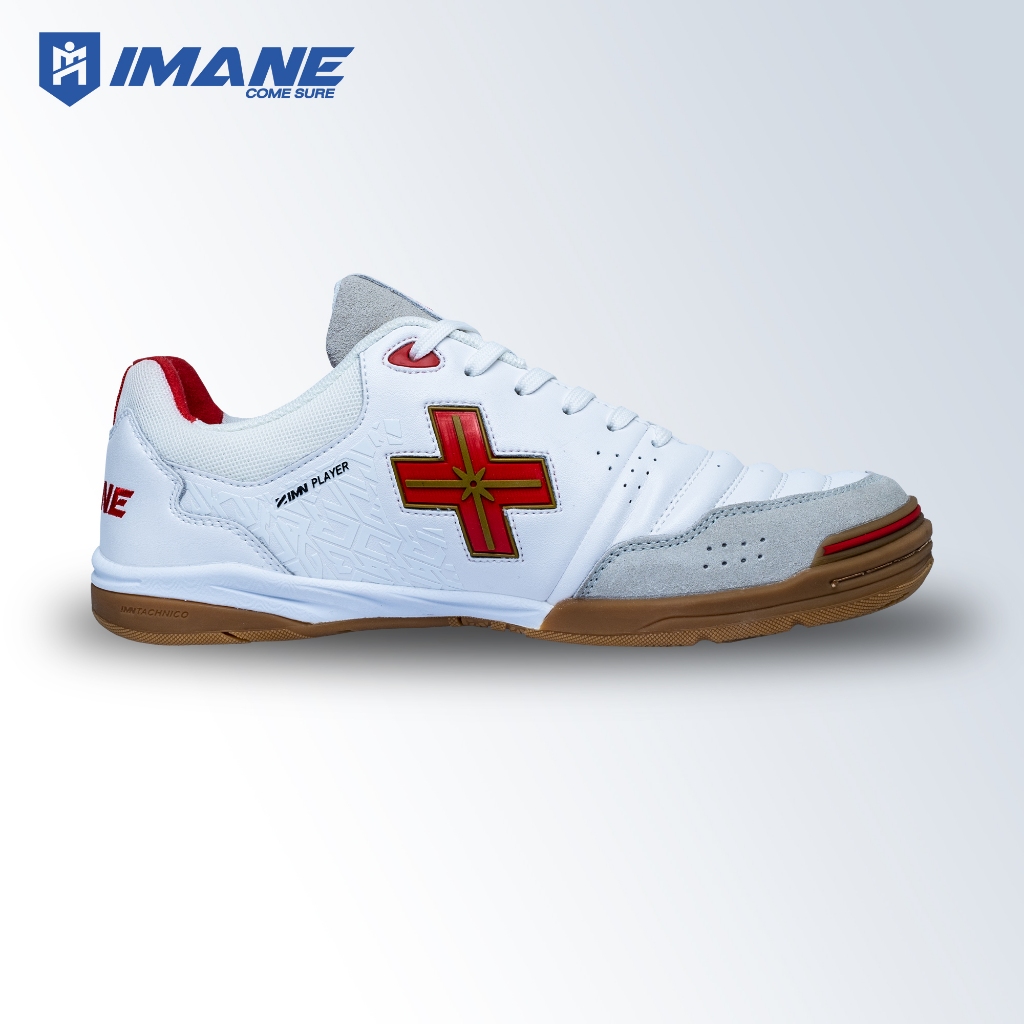 Jual IMANE FUTSAL SHOES 5-PRO CLASSIC SERIES WHITE-RED ( KANGAROO