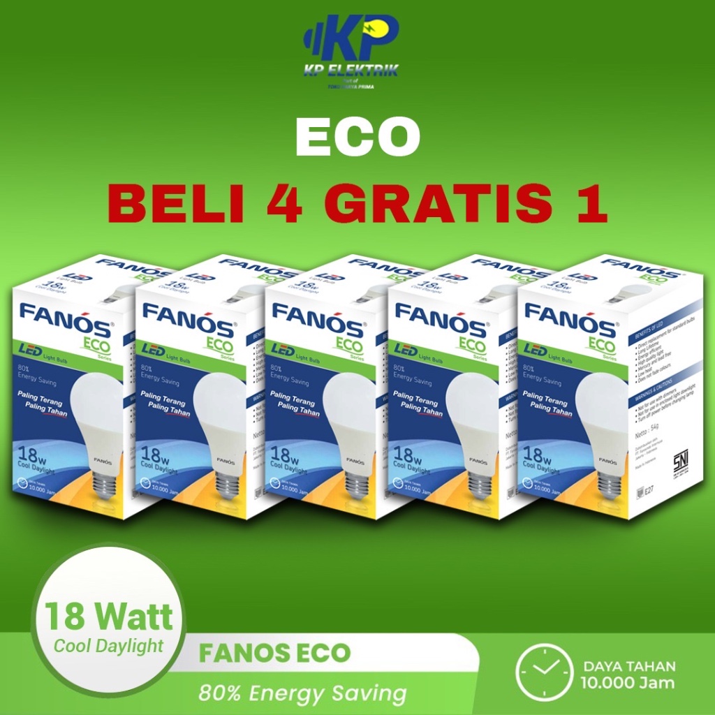 Jual Lampu LED Fanos Eco 18 watt (PROMO HEMAT!!) | Shopee Indonesia