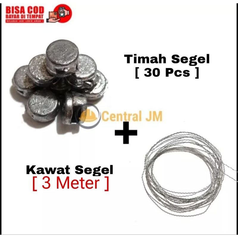 Jual PROMO Paket 2 IN 1 Timah Segel 10mm [ 30 Pcs ] Kawat Segel 1.2mm ...