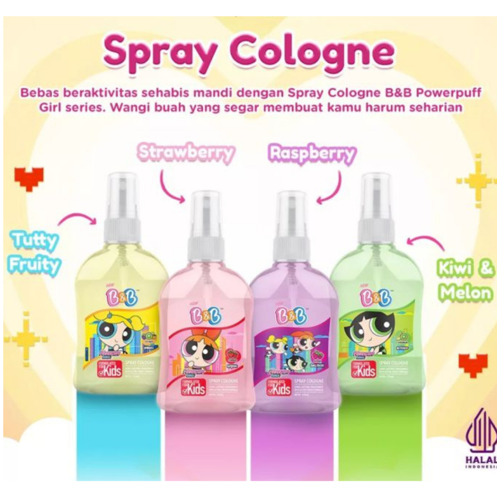 Jual B&B Kids Spray Cologne Powerpuff Girl 60ml | Shopee Indonesia