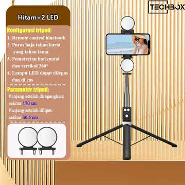 Tech 170CM Selfie Stick Tripod Tongsis Dengan Monopod Dengan Wireless Remote Control Bluetooth