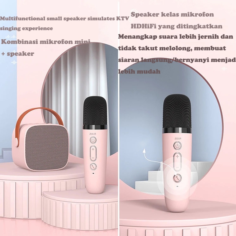 Jual ToToo Speaker Bluetooth Karaoke 2 Mic Set salon bluetooth speaker ...