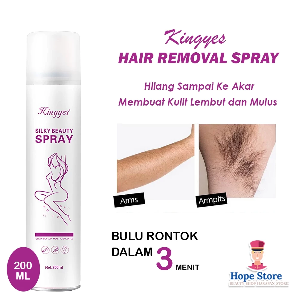Kingyes Spray 200ml Perontok Bulu Permanen Tanpa Rasa Sakit Hair Removal Ampuh | AutoStock