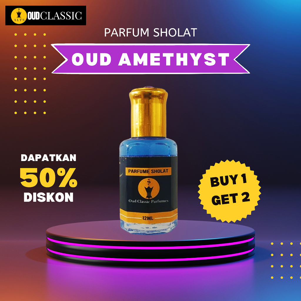 Jual Parfum Sholat OUD AMETHYIST Beli Dapat 12ml Premium ASLI