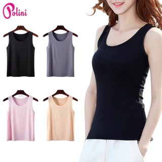 POLINI Tanktop Tali Lebar Wanita Premium High Quality Atasan Singlet Wanita 8801