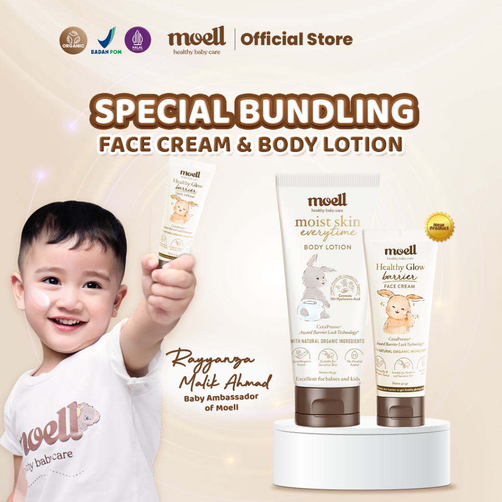 Jual Moell Special Bundling Face Cream 40gr & Body Lotion 185gr ...