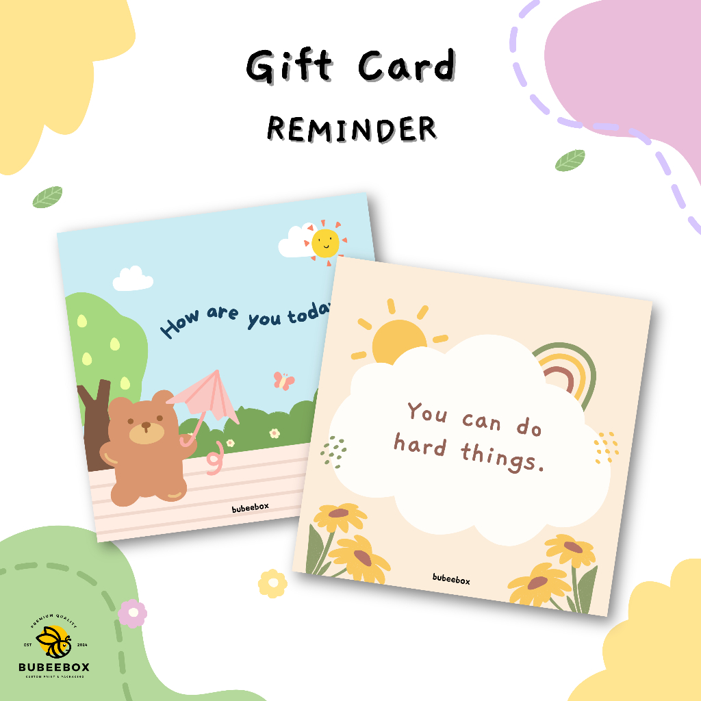Jual Alas Packaging Mini Gift Reminder / Alas Custom Gift Card / Alas ...