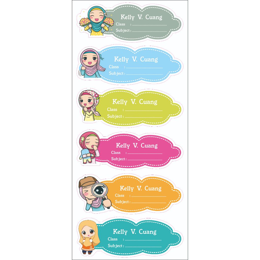 Jual LABEL BOOK CUTTING ( LABEL NAMA UNTUK BUKU ) | Shopee Indonesia