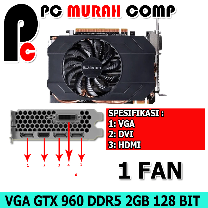 VGA NVIDIA Geforce GTX 960 GAMING ALL MERK