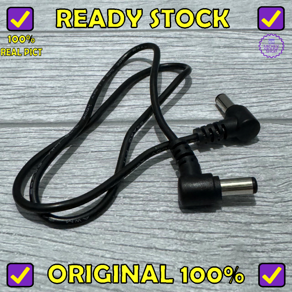 Jual Kabel Power Supply Adaptor Efek Gitar Jack DC Male to Male Double ...