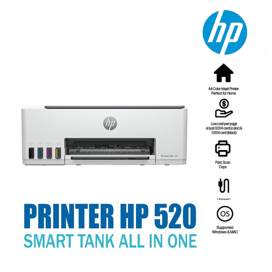 Jual PRINTER HP SMART TANK 520 ALL-IN-ONE | Shopee Indonesia