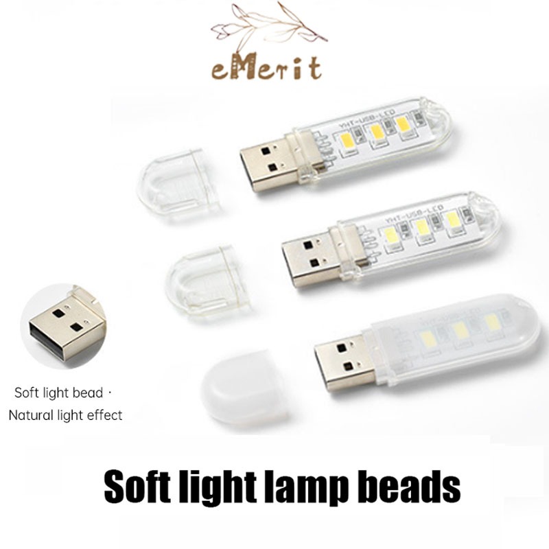 Jual Lampu USB Mini LED Stick 3/8 LED Emergency Lamp Reading Lamp ...