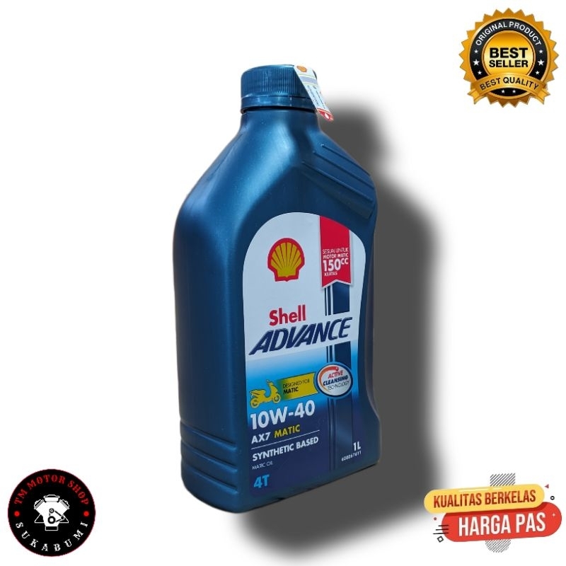 Jual Oli Shell ADVANCE AX7 4T Matic SAE 10W-40 1 Liter | Shopee Indonesia