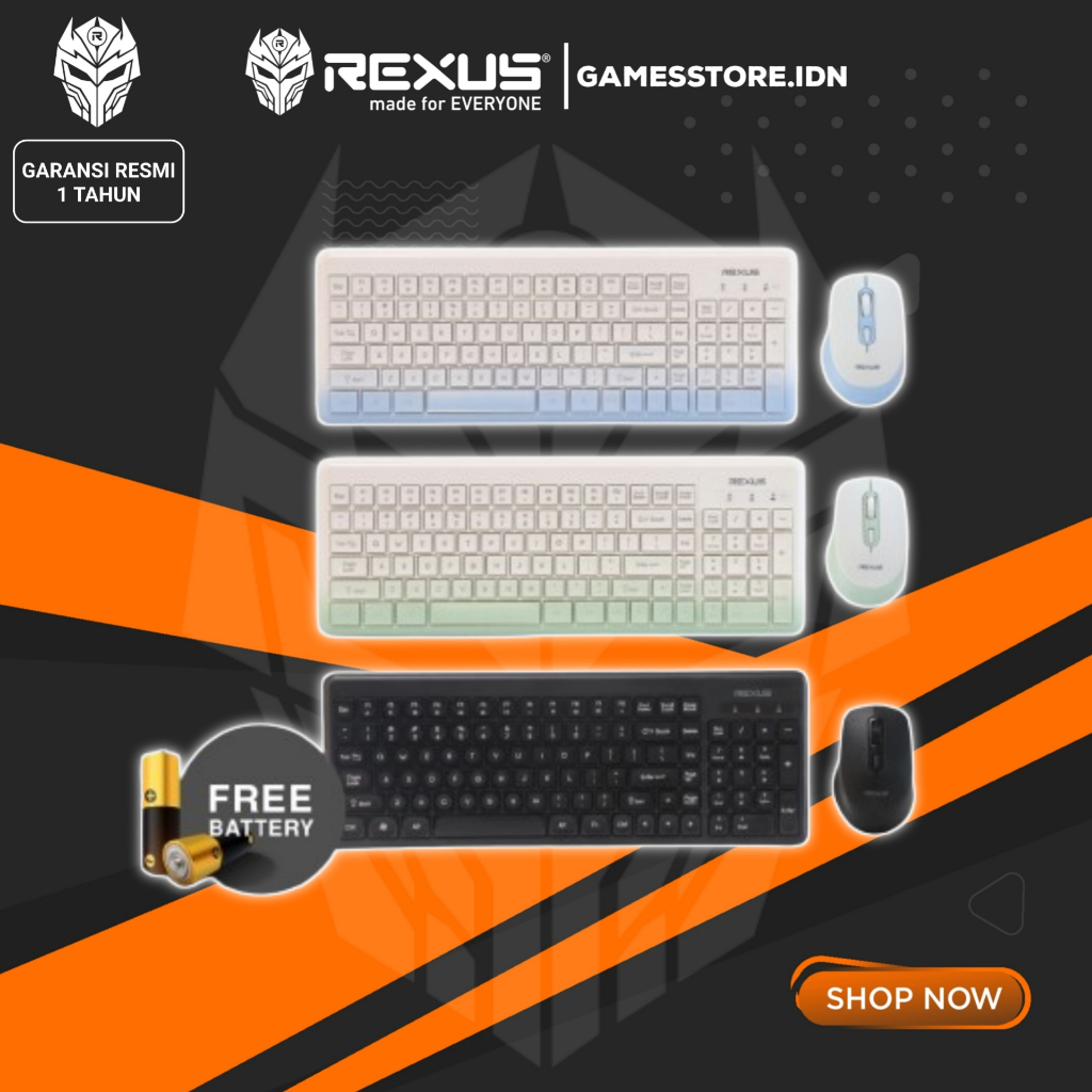 Jual Paket Keyboard mouse wireless Rexus Keyboard Mouse Wireless KM10 ...