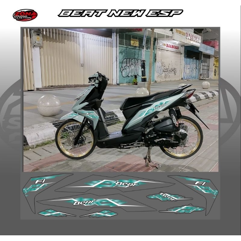 Jual Striping transparan Beat new esp 2016-2019 custom kombinasi warna ...