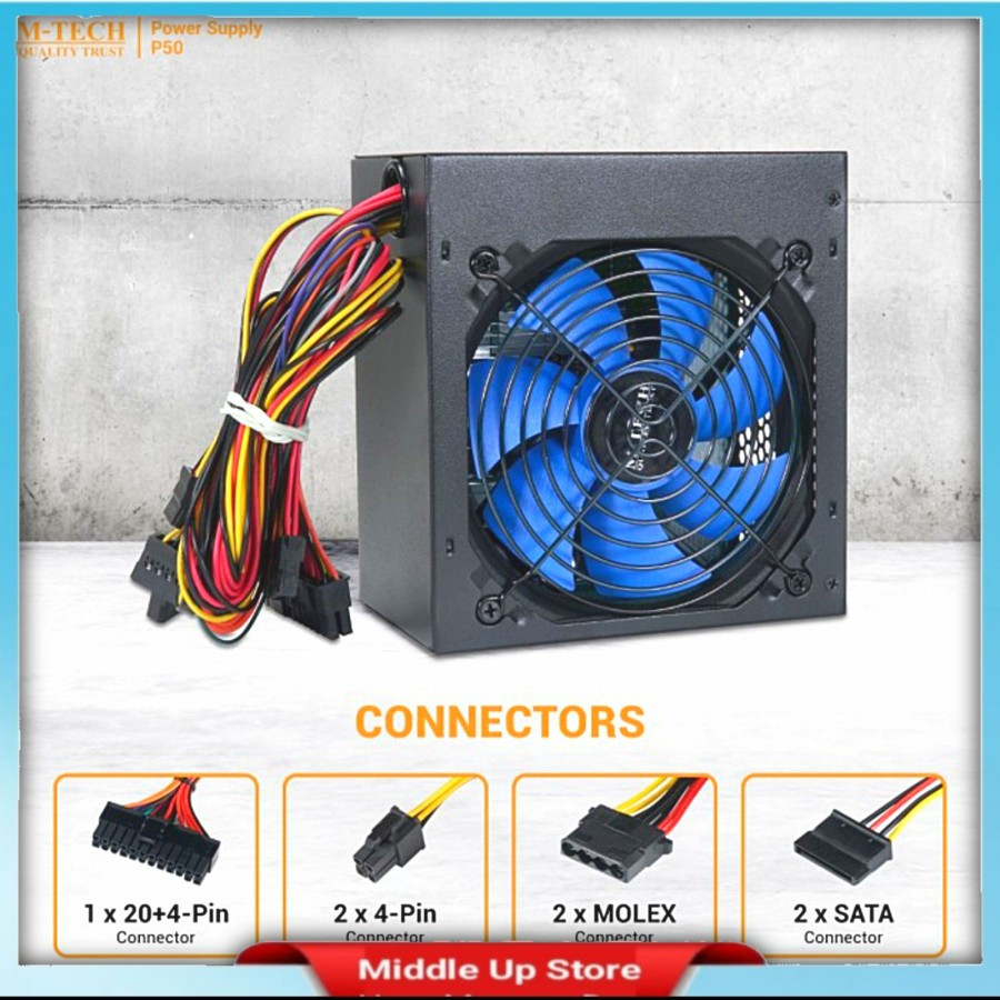 Jual Power Supply CPU 500W MTECH P50 | Shopee Indonesia