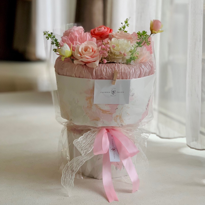 Jual FLOWER TALKS - ROUND BOUQUET KOREAN STYLE / BOUQUET KOREA / ROUND ...