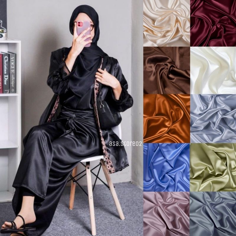 Jual Rok Lilit Satin Wrap Skirt/Rok Lilit Polos Instan | Shopee Indonesia