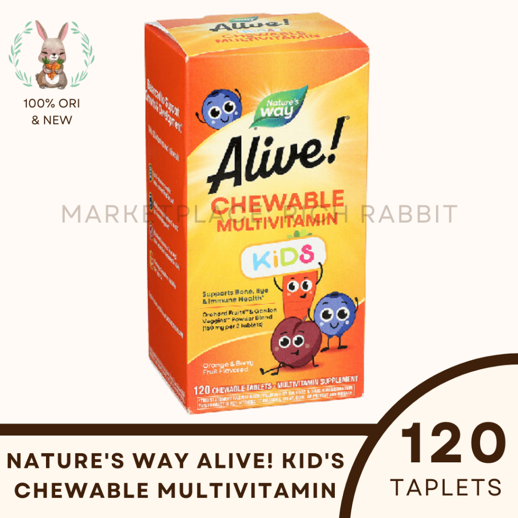Jual Nature's Way Alive Kids Chewable Multivitamin Orange Berry Natures ...
