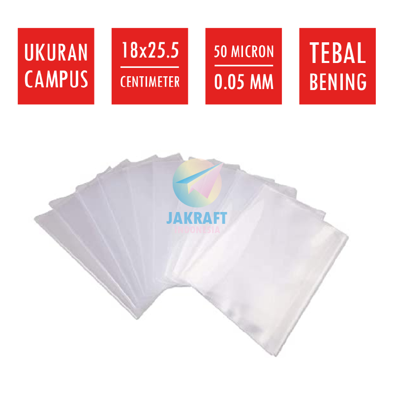 Jual 10 Pcs Sampul Plastik Mika Pvc Tebal Buku Tulis Ukuran Panjang