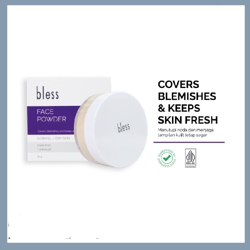 Jual Bless Face Powder Normal To Dry Box Bedak Tabur Wajah Tempat ...