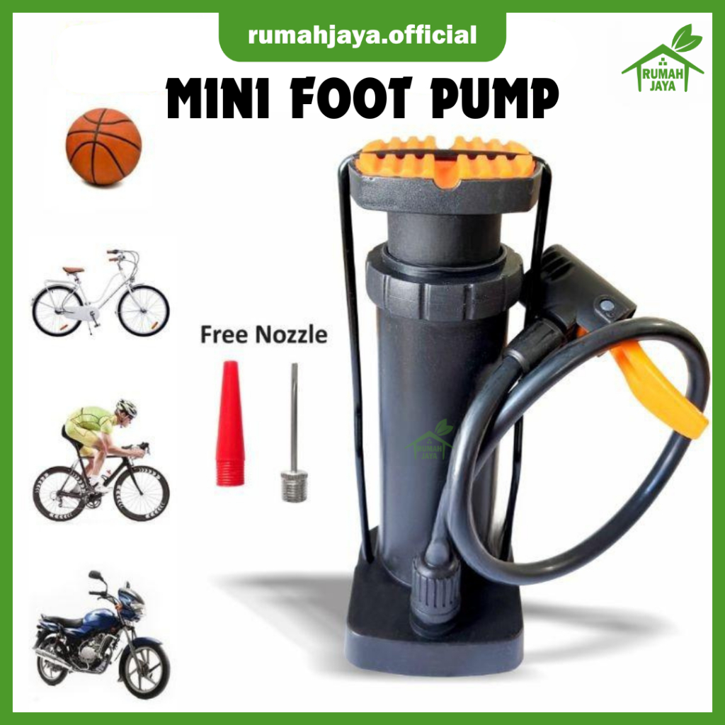 Jual RJO - Pompa Angin Injak Ban Sepeda Motor Mobil 160psi / Portable ...