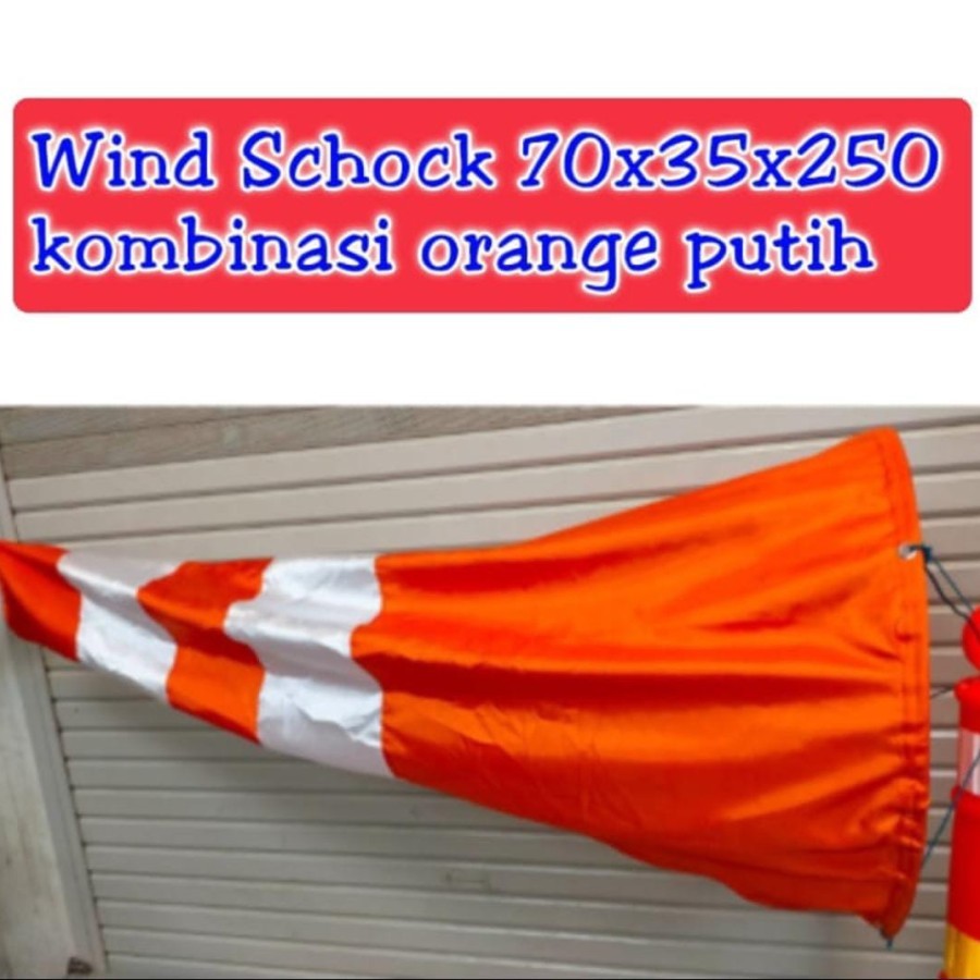 Windsocke Orange – 33 Cm Rahmen, 137 Cm Länge, Aus Urethanbeschichtetem Nylon, FAA-konform, Inkl. Alurahmen