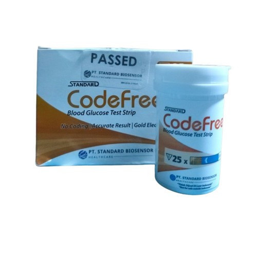 Jual SD BIOSENSOR CODEFREE BLOOD GLUCODE TEST STRIP GULA DARAH CODEFREE ...