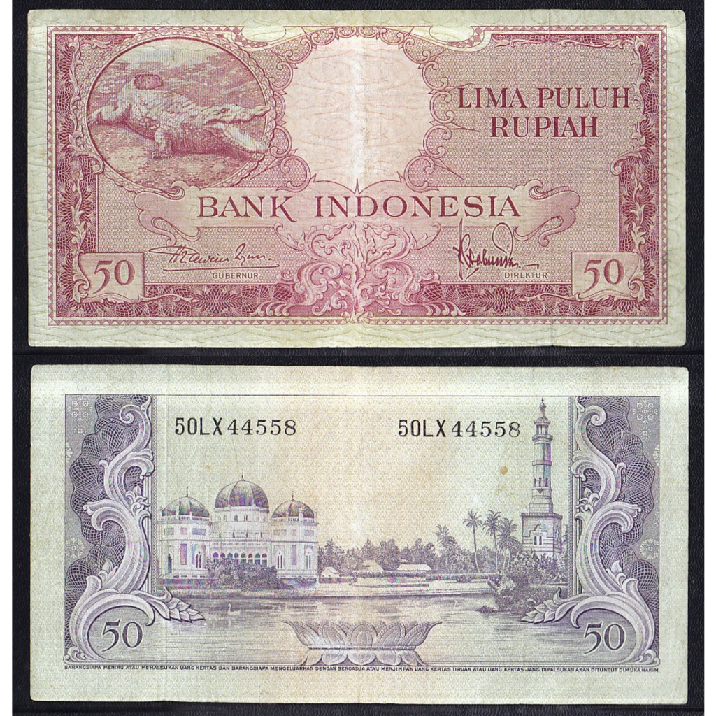 Jual Uang kuno 50 Rupiah tahun 1957 seri Hewan Buaya | Shopee Indonesia