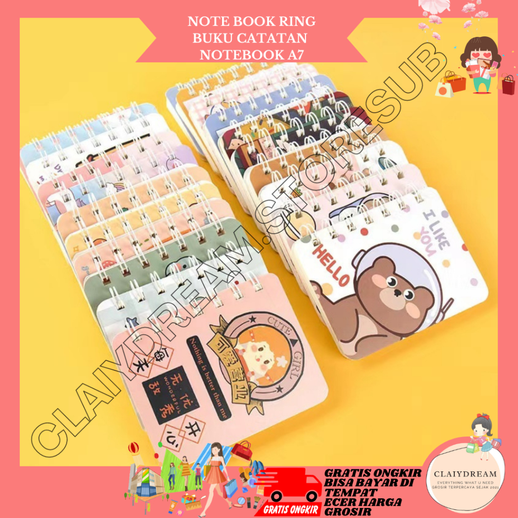 Jual CLAIYDREAM Notebook Mini A7 Buku Kecil Catatan Scrapbook Mini Buku ...