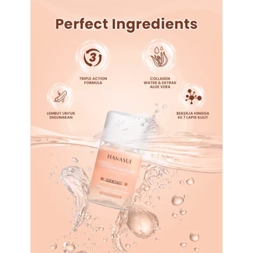 Hanasui Collagen Micellar Cleansing Water Triple Action 100Ml