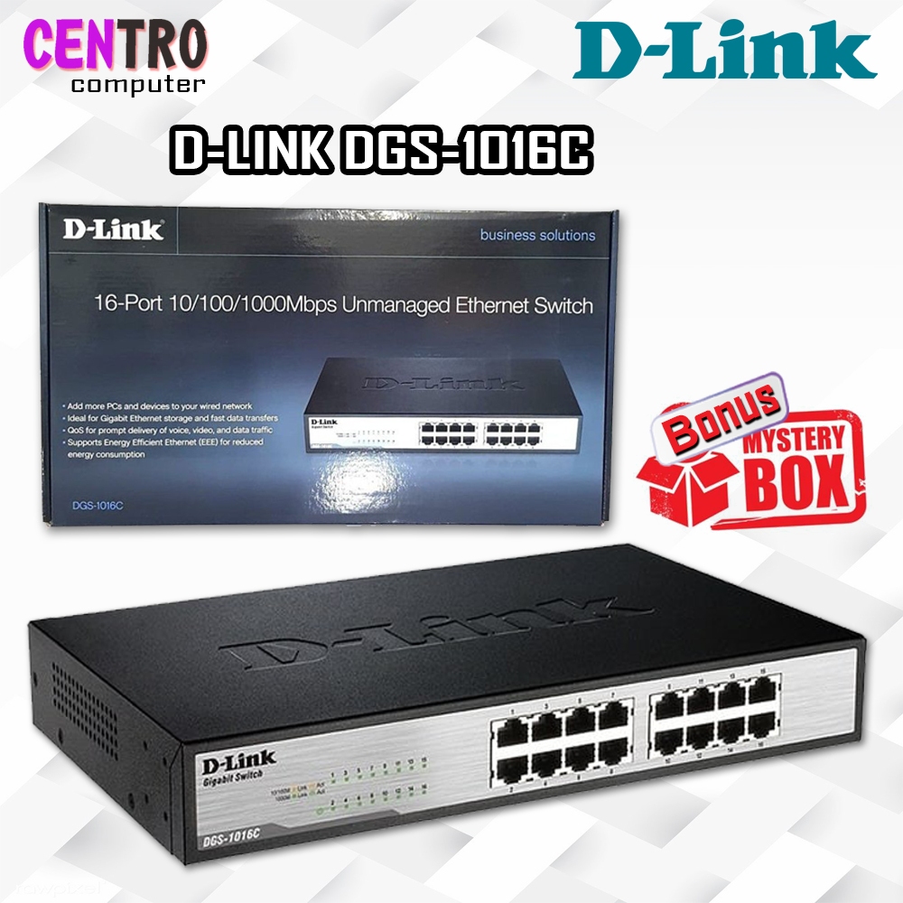 Jual D-LINK DGS-1016C SWITCH HUB Gigabit 16-Port Desktop D Link ...