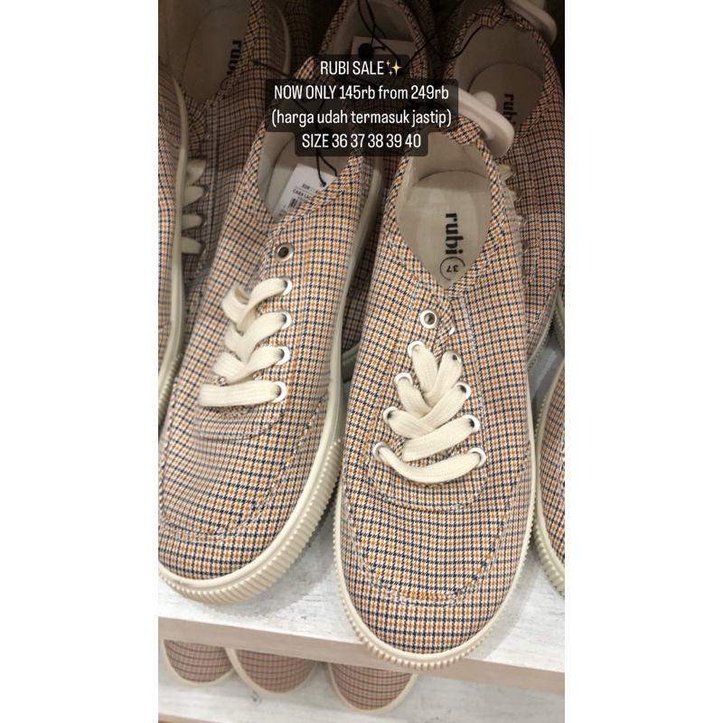 Jual Rubi Sale Cara Lace Up Sneakers Slip On Sale 70% camel daisy