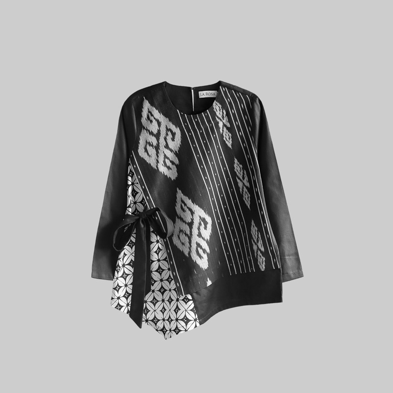 Atasan Batik Tenun Emma Black / Batik Couple Seragam Sarimbit