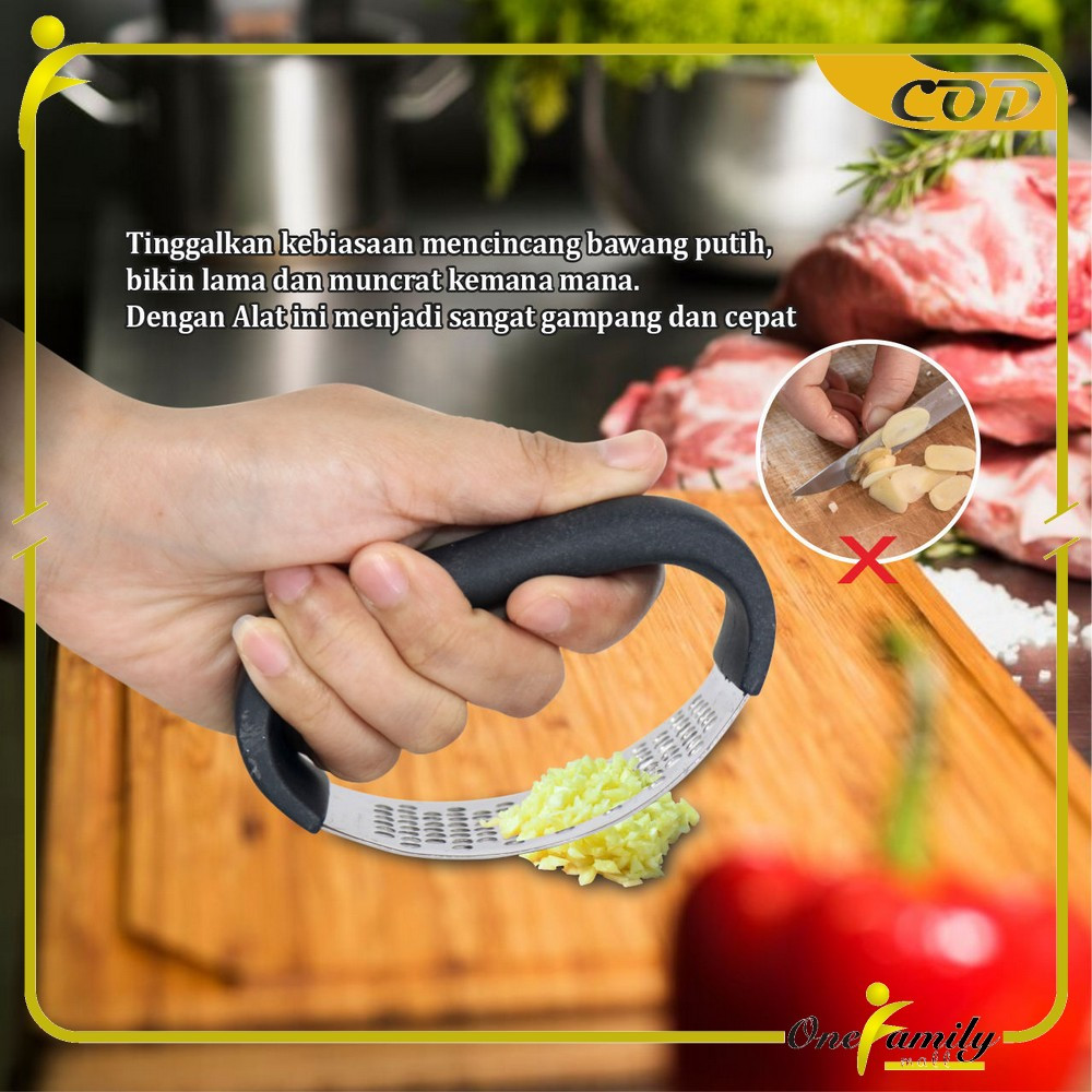 Jual ONE-C1020 Garlic Press Crusher Serbaguna / Alat Penghancur Bawang ...