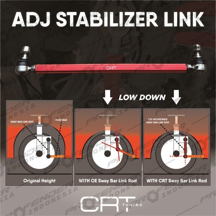 Jual CRATO - Front Rear Link Stabil Depan ADJ Stabilizer Link - Lift Up ...