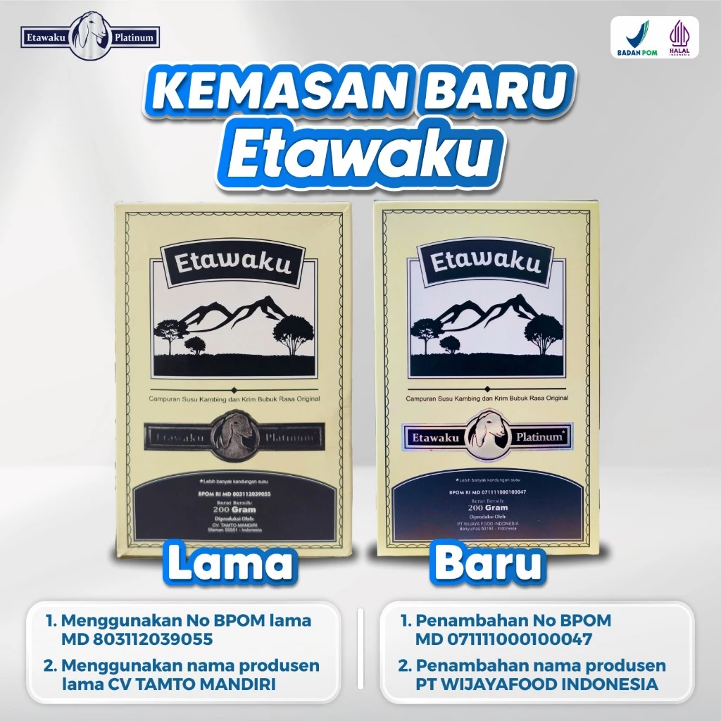 Etawaku Platinum Susu Kambing Segar Etawa Bubuk Krimer Nabati Thumbnail 1