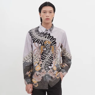 M231 Kemeja Pria Batik Panjang Abu 3069