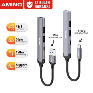 AMINO Adapter Converter HUB Port 4 in 1 USB A /TYPE C / USB C Splitter Laptop USB 3.0 High performance 5Gbps Multi Port Portable