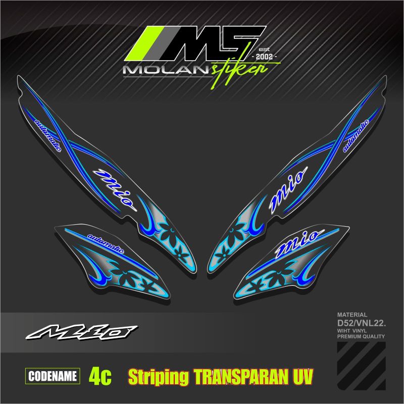 Jual Decal Sticker Striping Variasi Transparan Uv Mio Bunga Mio Kembang ...