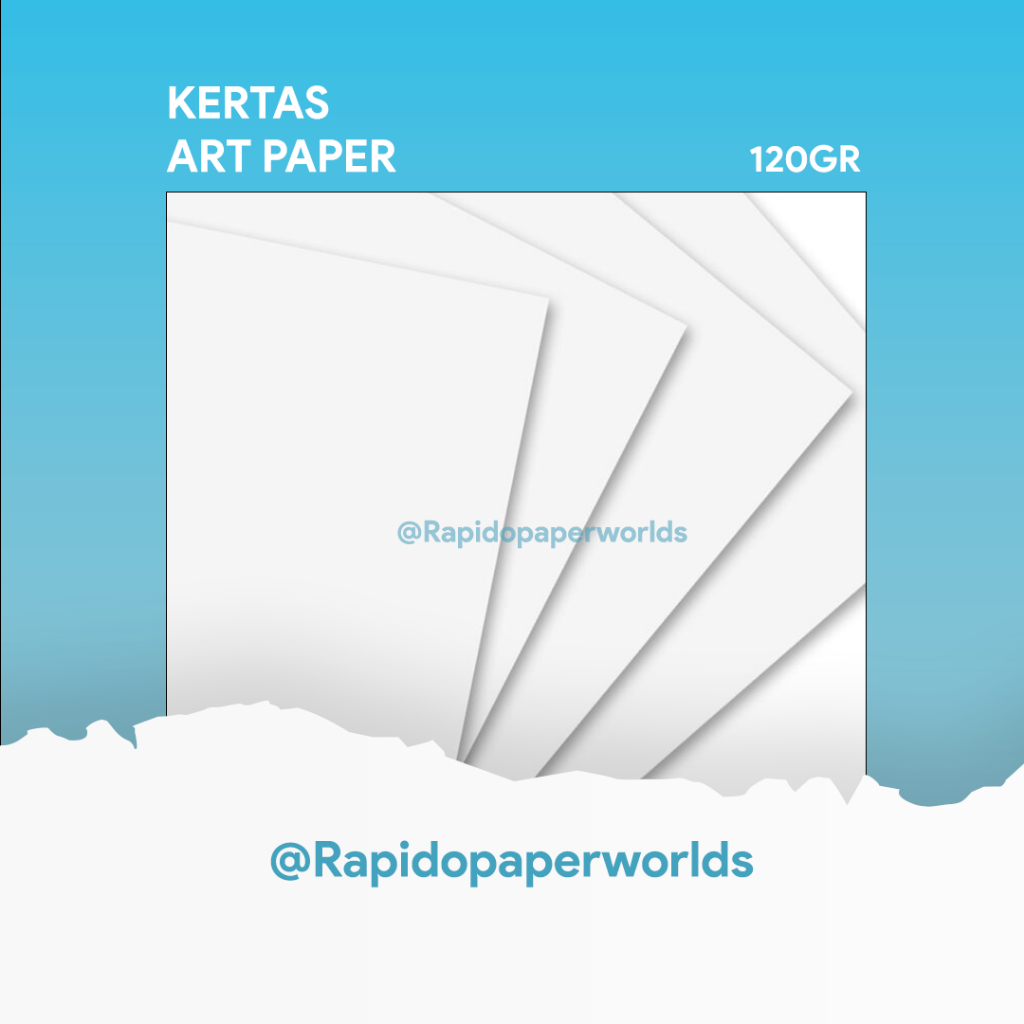Jual [ 50 Lembar ] Kertas Art Paper A3+ 120 gsm / Kertas printing