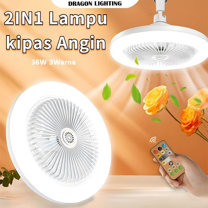Jual LAMPU KIPAS FREE PEWANGI & REMOTE Control Lampu Plafon Multifungsi ...