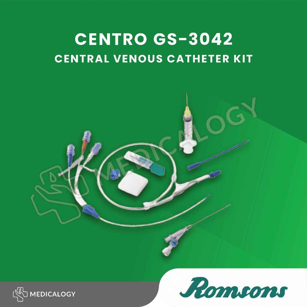Jual Romsons Centro® (GS-3042) Central Venous Catheter Kit Kateter Vena ...