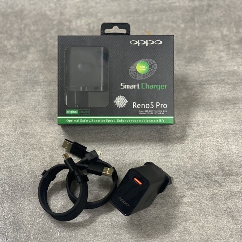 Jual Charger Oppo Reno5 Oppo Reno 5 SUPER VOOC 65Watt Micro-USB & Type ...