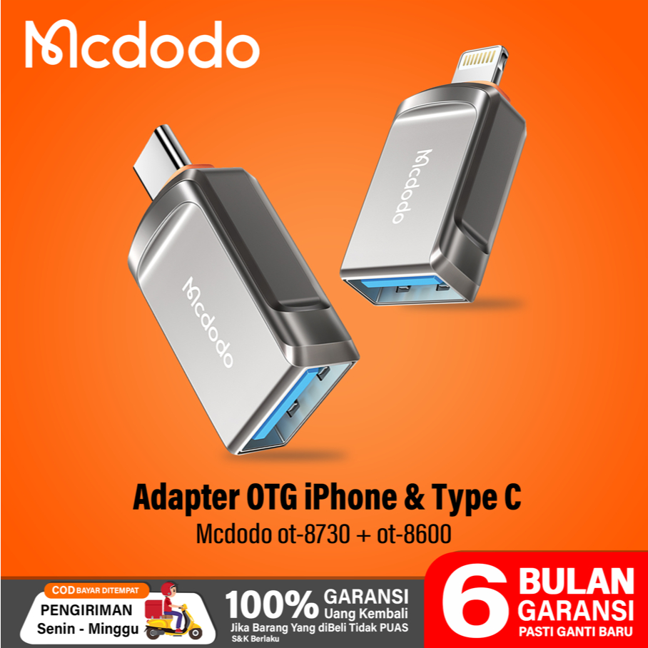 Jual Mcdodo Adapter Converter Otg Iphone Lightning Type C To Usb Data Transfer Shopee