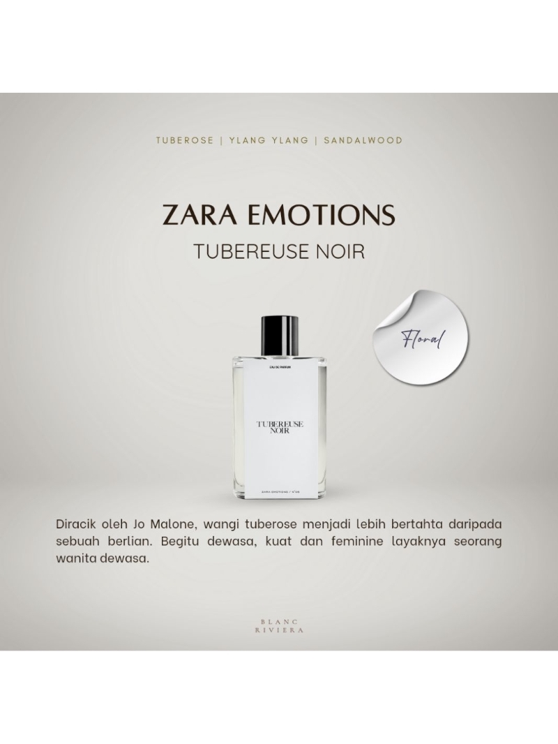 Parfum Zara Emotions Tubereuse Noir DECANT ZARA Emotions Tubereuse